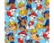 Paw Patrol Guys Blue Cotton Fabric | By the Yard | Sewing and Crafting | 44 inches wide